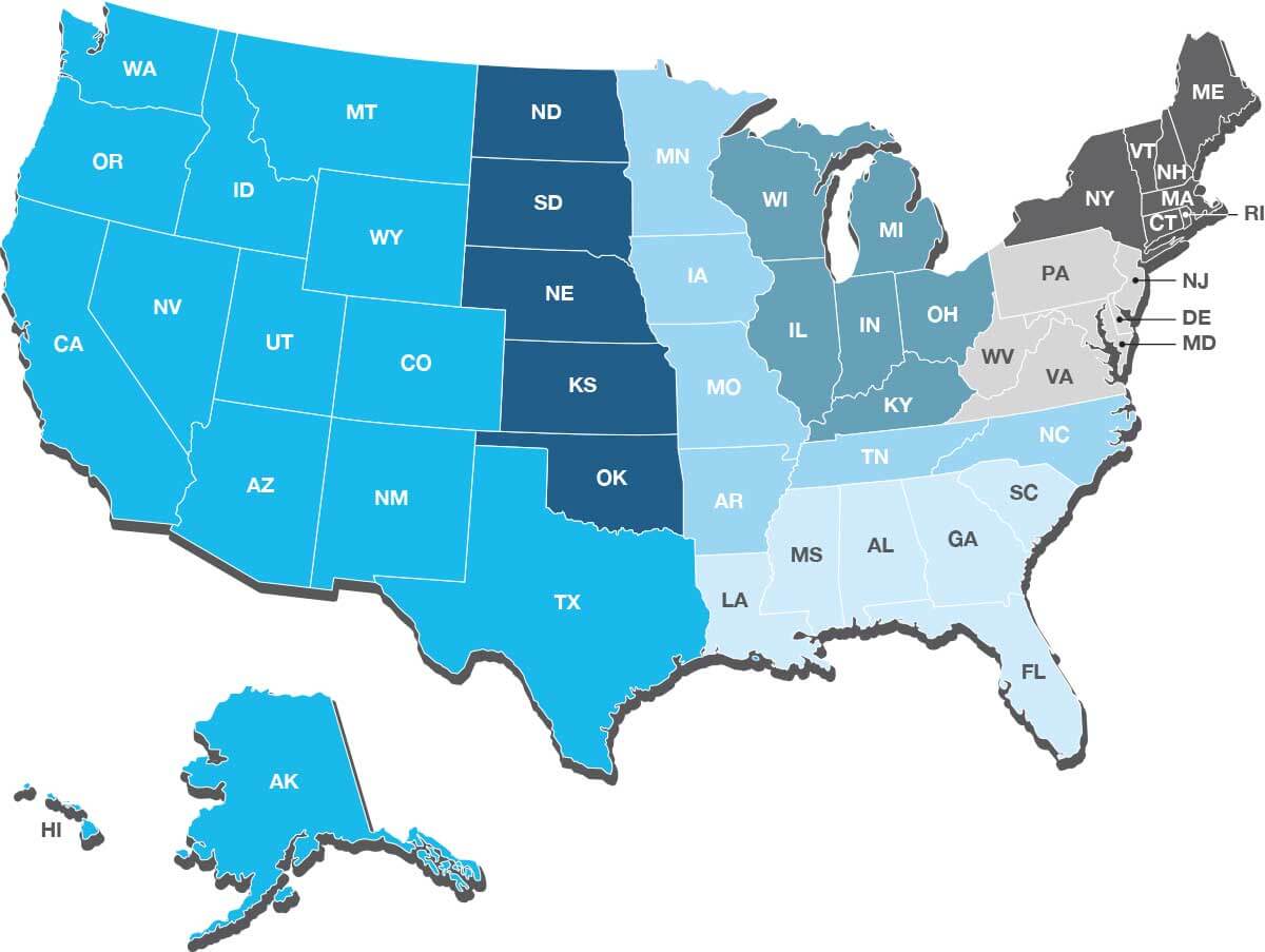 Our Territories | The Smith Sawyer Smith Agency